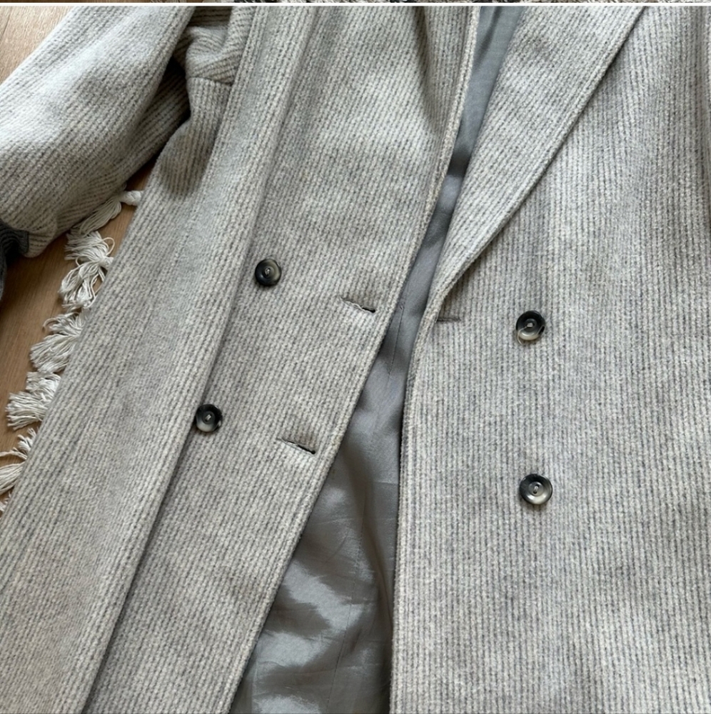 Striped wool coat - Picture 4 of 8